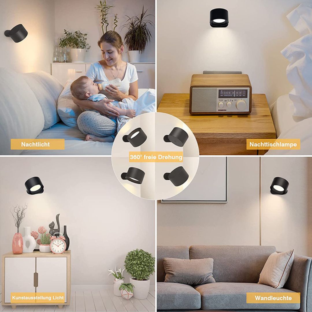 LÁMPARA LED 360° MAGNÉTICA RECARGABLE USB 💡
