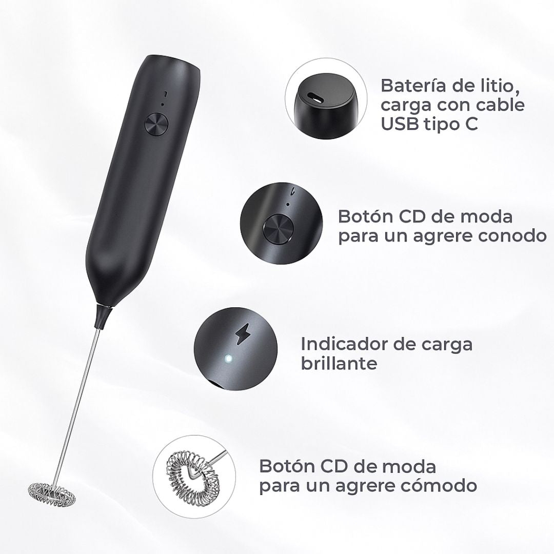 ✨ Espumador Multifuncional Recargable USB – ¡Café, Bebidas y Cócteles Perfectos en Segundos!