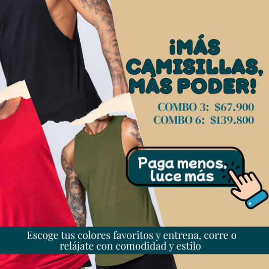 ¡Más camisillas, más poder! 100% ALGODON